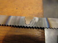 バンドソーブレードをTIG溶接