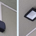 屋外用赤外線センサーライトの取り付け